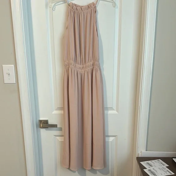 H&M Pink Halter Maxi Dress for Wedding